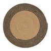 YZZY Woven Jute Rug 17 Inch Braided Round Rug Area