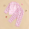 Geagodelia Toddler Kids Girls Satin Pajamas Outfits Long Sleeve Bow/Heart/Floral
