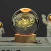 zalati 3D Crystal Ball Solar System Style Planet with Round