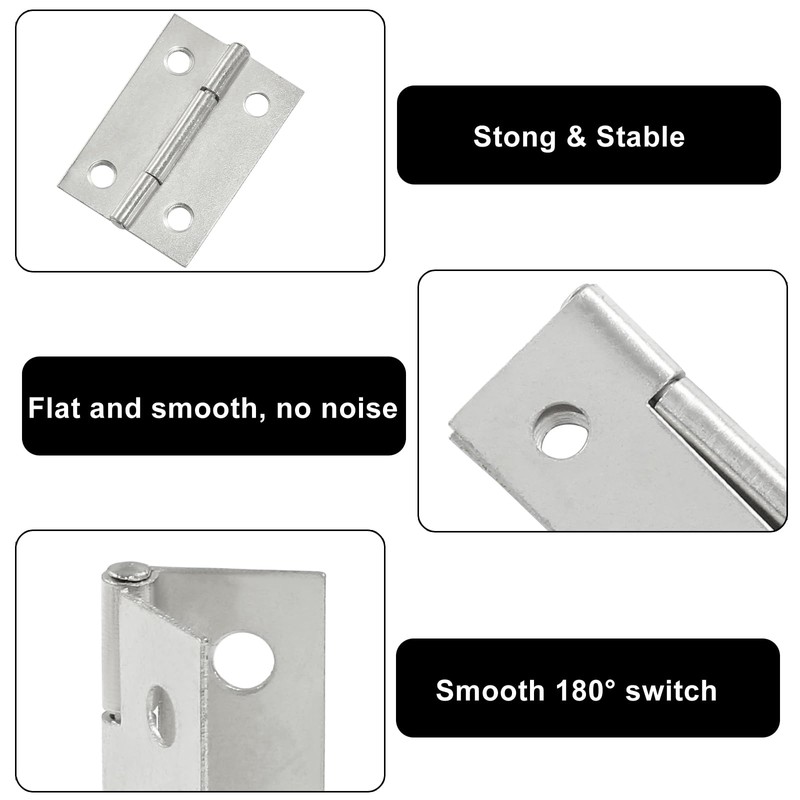 Murtenze 24 Pack Door Hinge Set - 1.5 Inch Cabinet