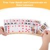 3-Tier Wooden Playing Card Holder, Soft Base, Hands-Free Card Holder