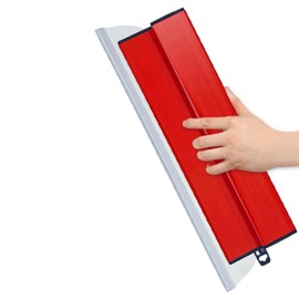 rflaueo 1pc 40cm Drywall Skimming Blade Stainless Steel Drywall Smoothing Spatula with Z-Shaped Handle, Semi Flexible Speed Skim Wall Plastering Tools for Cement and Concrete Wall-Board(U314-1)