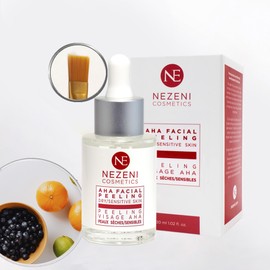 Chemical Face Scrub AHA, PHA and PBHA | Dry and/or Sensitive Skin | 6 Different Natural Acids | Exfoliating and Smoothing, Reduces Imperfections | Low Preservatives