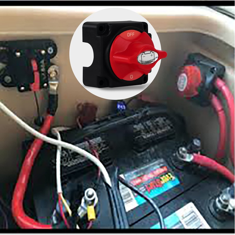 Five Oceans Battery Disconnect Switch, Marine Battery Switch On-Off with