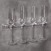 MyGift Clear Acrylic Wine Glass Holder Wall Mounted Stemware Hanging
