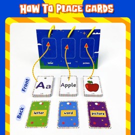 Alphabet Flash Cards for Toddlers – 78 Letters, Words & Pictures | Montessori ABC Learning Toy for Kids Ages 2–5 | Preschool Educational Flip Book for Travel, Classroom & Home Use