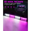 HLAUTO 6Z4J Emergency Dash Strobe Lights: 2x16.8 inch Purple White