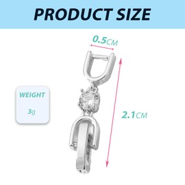 NIIIYTYB 3Pcs Bracelet Extender Clasp with Crystal Rhinestone Silver Foldover Clip Link Extensions for Necklace Watch Band and Jewelry Making Clasps for Bracelets and Bands Silver