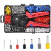 XHF 1700 PCS Ferrule Crimping Tool Kit with Hexagonal Ferrule