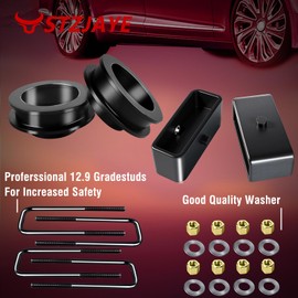 STZJAYE 3" Front 2" Rear Leveling Lift Kit Compatible with Chevy Silverado 1500 GMC Sierra 1500 1999-2006 2WD | 2007 Classic Models | No Cutting/No Weld Installation | 99CH-3F-2R