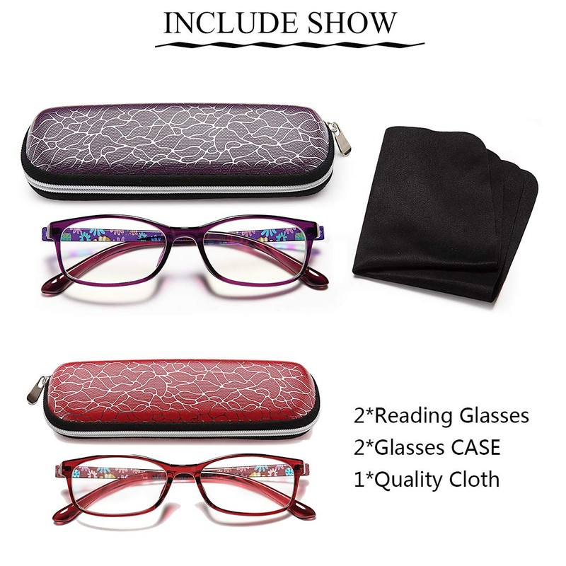 Ladies Blue Light Blocking Reading Glasses - 2 Pack Computer