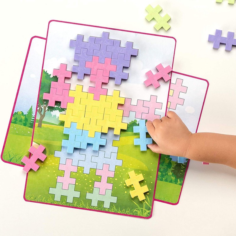 Ingenious Construction Toy, Big Picture Puzzle Pastel, Template Puzzle, Building