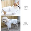 Dog Bathrobe, Microfiber Fast Drying Absorbent Hooded Bath Towel White