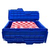UBMOVE Container With Durable Lid, 4 Pack, Blue, Heavy Duty