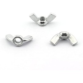 1/4-20 Wing Nuts, Zinc Plated Steel, 10 Pack