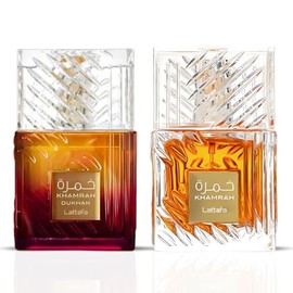 Lattafa Khamrah & Khamrah Dukhan Eau De Parfum Sprays 100ML (3.4 OZ) | Two Icons, One Duo—Intense, Mysterious & Deeply Indulgent. (Bundle)