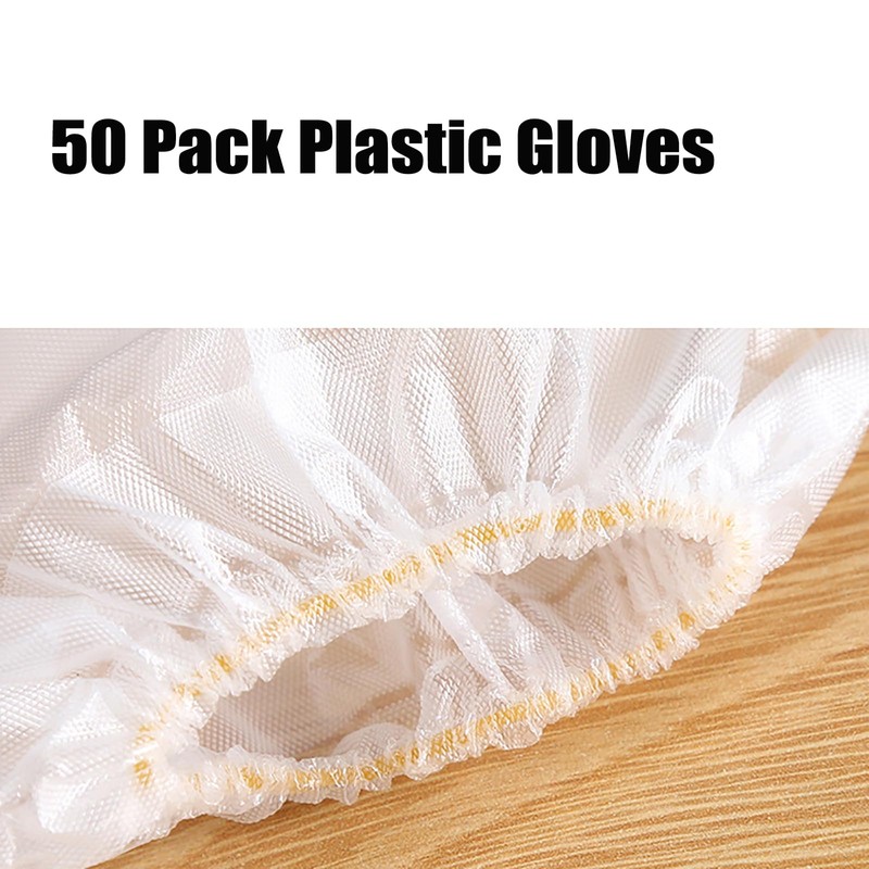 Generic Long Arm Gloves - 50 Pieces, 60cm, Transparent, Waterproof,