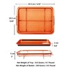 Non-Stick Baking Tray with Grill Crispy Basket Copper Crisper Air