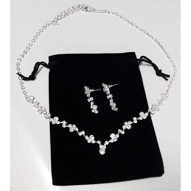 AVILMORE Necklace and Earrings Set of 2 Pieces Wedding Party
