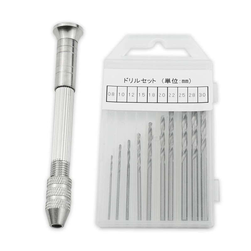 Pin Vice, Hand Drill, Craft Tool, Retractable, Replaceable Drill, Set