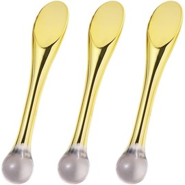 3Pcs Gold Makeup Sticks Mud Mixing Tool, Acrylic Cosmetic Spatulas Scoop Face Cream Spoons Portable Mask Stick Cosmetic Mask Spoon Spatulas Treatments and Masks