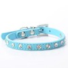 Rhinestone Dog Collar, Cute Dazzling Sparkling Elegant Fancy Suede Leather