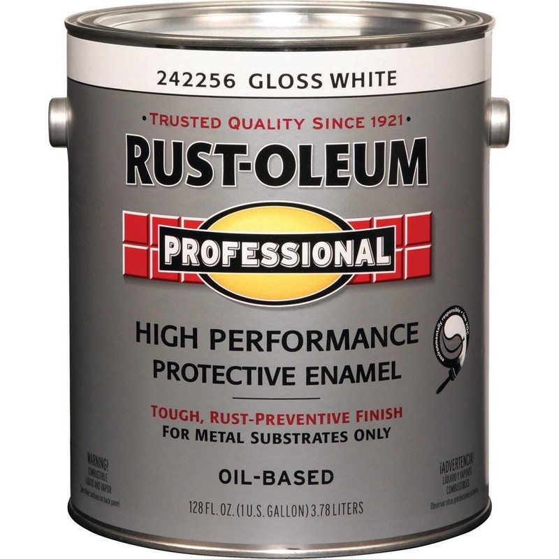 Rust-Oleum 242256 White Professional Oil-Based High Performance Protective Enamel, 100