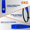 OKG 4-Digit Combination Zip Tie Lock - Anti-Scratch Stainless Steel
