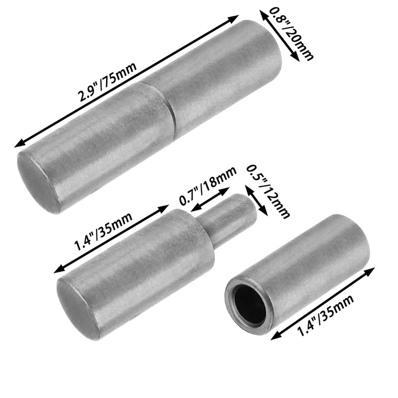 4 PCS Weldable Barrel Hinges Weld On Bullet Door Hinge