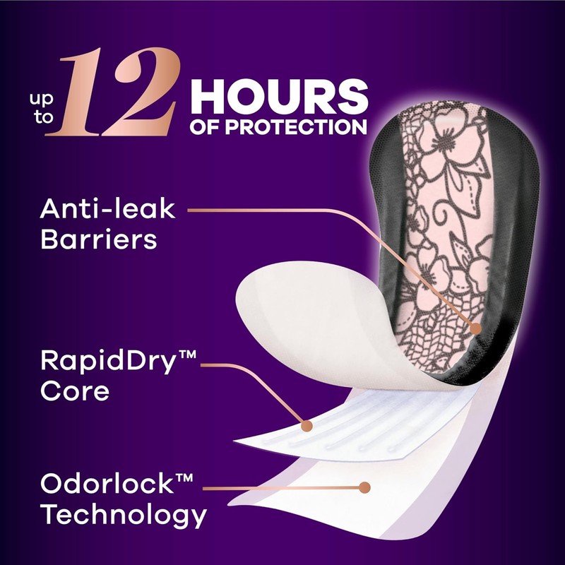 Always Discreet Boutique Incontinence Pads, for Bladder Leaks, Extra Heavy
