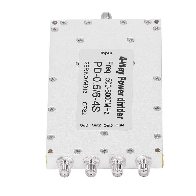 4 Way SMA Power Divider 500 To 6000MHz Small Insertion