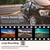 Bewinner 3 Channel Dash Cam Front and Rear 1080P Full