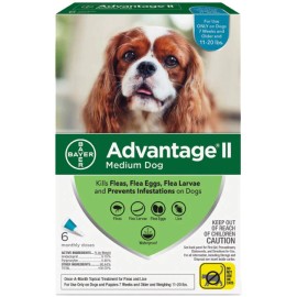 Bayer Advantage II for Dogs 11-20 lbs 6pk (6 Month Supply)