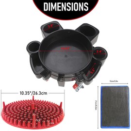 Mlijzard 5 Gallon Bucket Dolly with 5 Rolling Swivel Caster&Bucket Dirt Trap&Clay Mitt&Detailing Brushes Set for Car Washing, Construction-Detailing Smoother Maneuvering(Not Included Bucket)