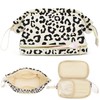 Travel Makeup Bag, #1 Leopard Print