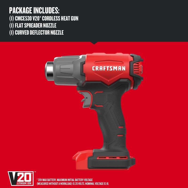 Craftsman 20V MAX Heat Gun, Tool Only (CMCE530B)