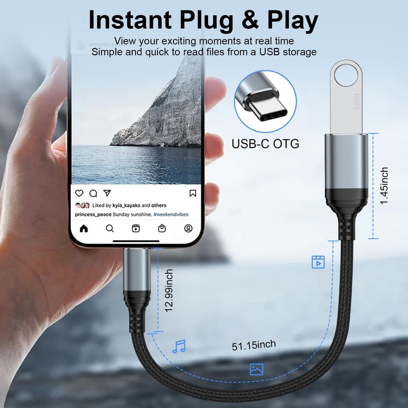 USB C to USB Adapter - 5Gbps OTG Adapter USB3.0