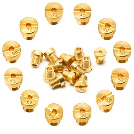 20 Stück M6 Vergaserdüsen Set, Rostfreies Hauptdüsenset (55-150) in 5er-Schritten, Kompatibel mit Roller, Motorrad, Moped & Kleinkrafträdern, Hochwertige Ersatzdüsen für Vergaser