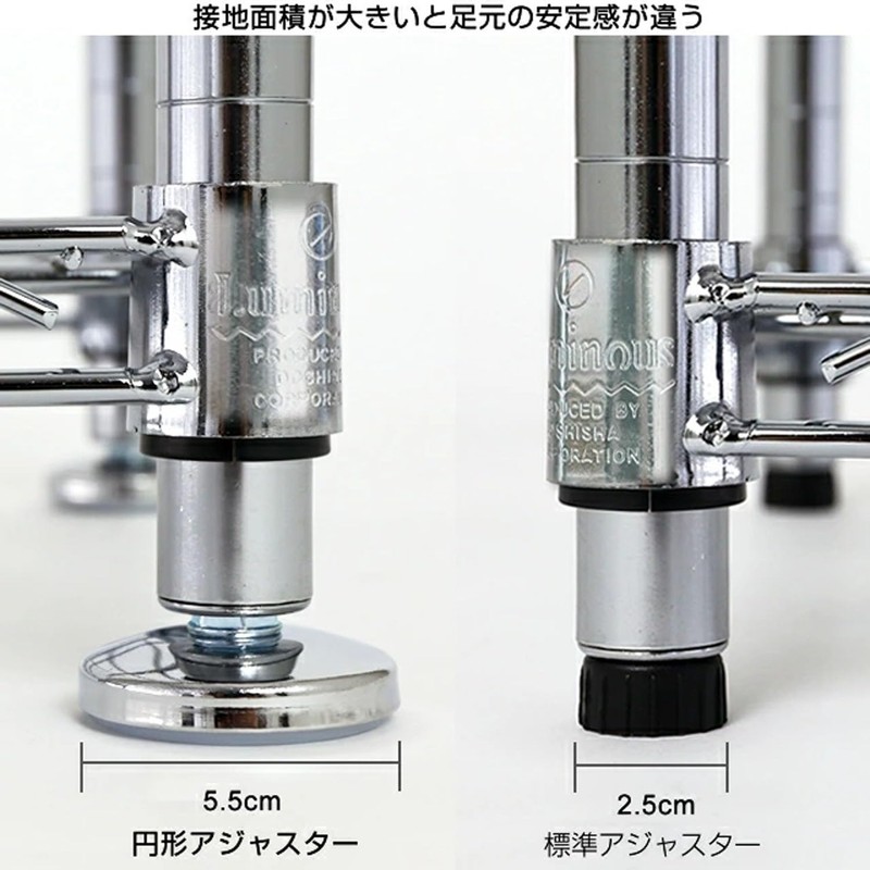 Doushisya Luminous Rack, Steel Rack, Foot Parts, Circular Adjuster, 1