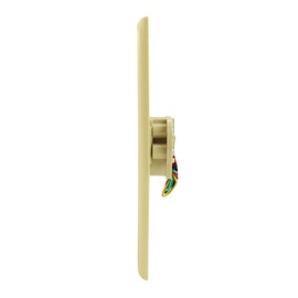 Single Gang Flush Mount Phone Plate, Ivory