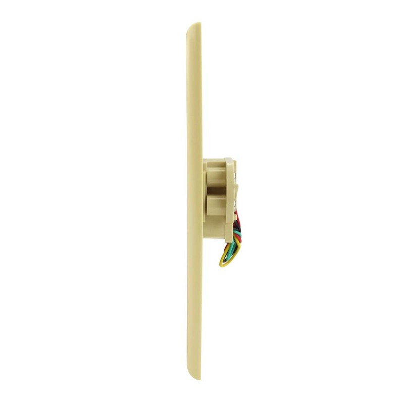Single Gang Flush Mount Phone Plate, Ivory