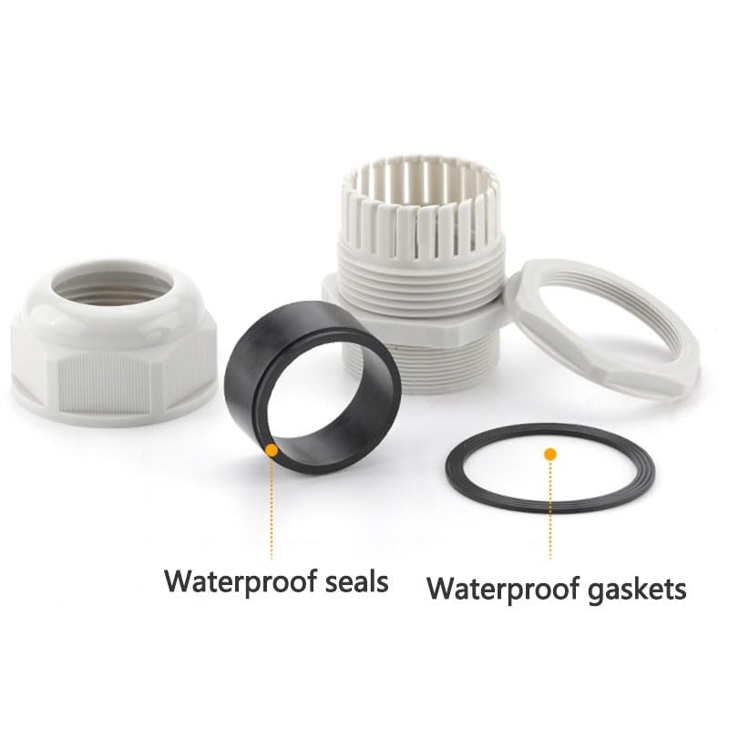 Pack of 20 cable glands M25, IP68 waterproof cable guide
