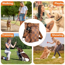 PUGTOW 2025 Dog Treat Pouch Dog Training Pouch with Magnetic Closure | 4 Ways Wear Adjustable Waist/Crossbody Hands Free Bag for Treats & Poo Bag