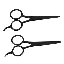 2pcs Stainless Steel Beard Scissors Set for Men Precision Trimming Scissors for Beard Eyebrow and Facial Hair Grooming Portable Lightweight Design Finish