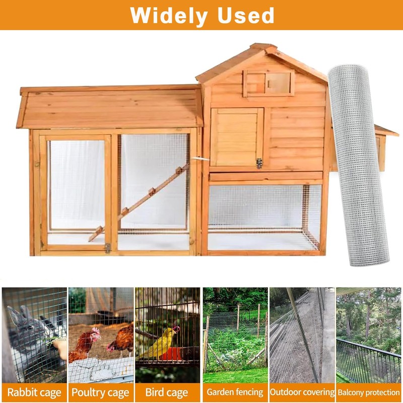 SDFNBRA Rodent Mesh Proofing Wire Mesh Roll, Galvanized Wire Metal