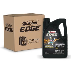 Castrol Edge Euro 0W-40 A3/B4 Advanced Full Synthetic Motor Oil, 5 Quarts, Pack of 3