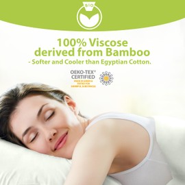 BAMPURE Luxury Series King Sheet Set - 100% Viscose derived from Bamboo Sheets King Size - Super Soft Viscose Bamboo Cooling Sheets for Hot Sleepers -Up to 16’’ Deep Pocket King Sheet Set (Seaglass)