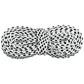 Elerevyo 2 Pairs Athletic Polka Dots Flat Shoelaces Double Layer Shoe Strings for Sneakers Sports Shoes 140cm/55.12" White-Black
