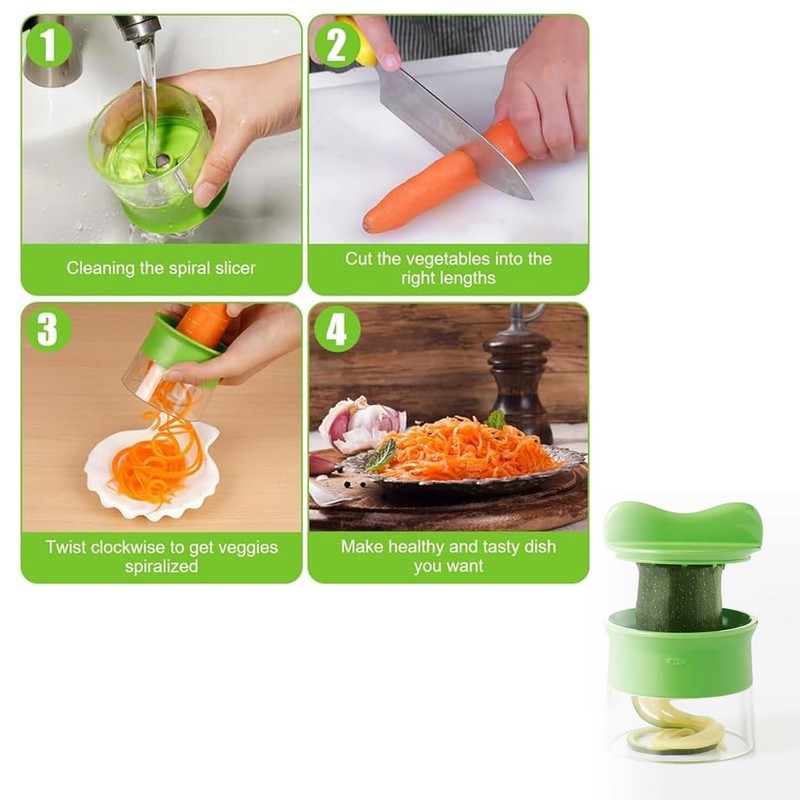 WEZCHUGHAOL Spiral Creative Kitchen Multi-Function Grater Rotating Carrot Cucumber Peeler
