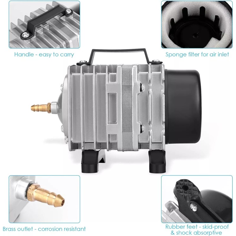 FUMAK High Pressure Aquarium Air Pump 650Gph Efficient Long Life